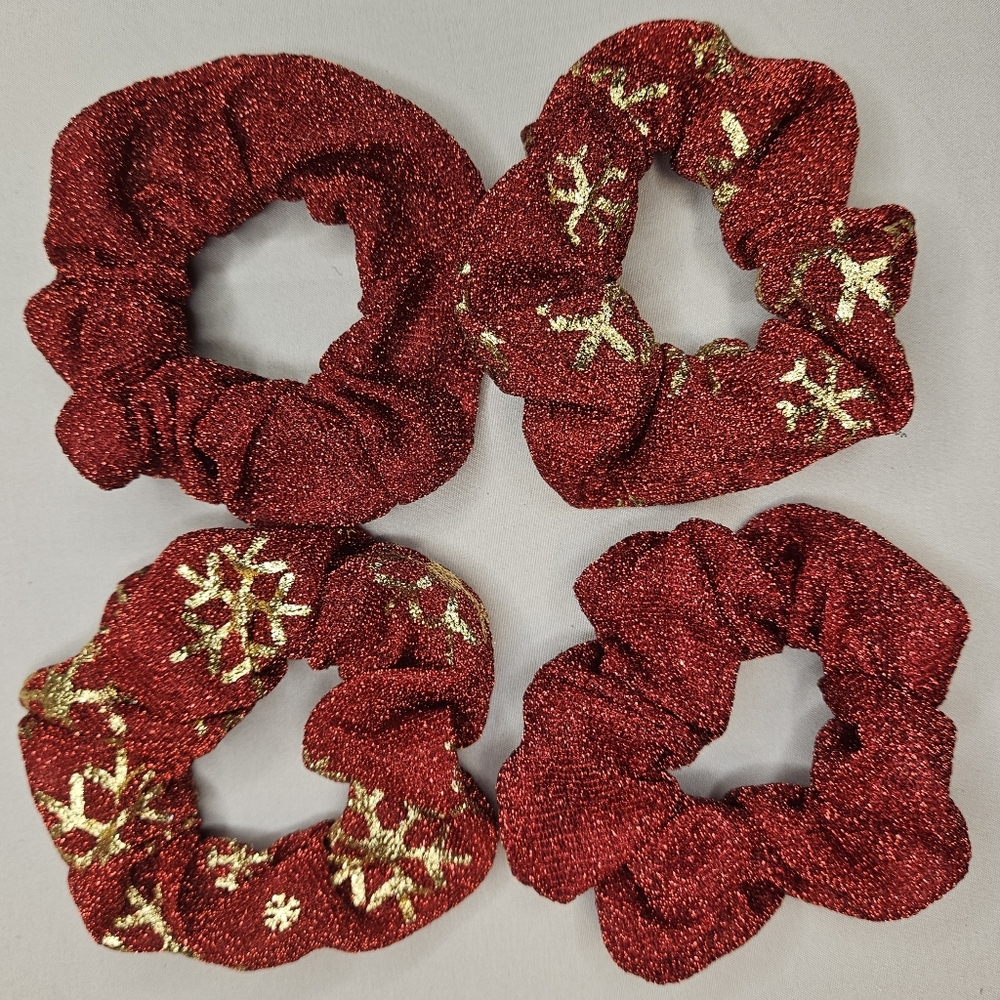 Holiday Scrunchies Set Of 4 NEW